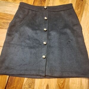 LOFT Button-Up Mini Skirt